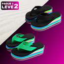 [PAGUE 1, LEVE 2] Chinelo Plataforma Antiderrapante Feminina - Raibow