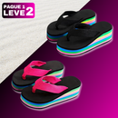 [PAGUE 1, LEVE 2] Chinelo Plataforma Antiderrapante Feminina - Raibow