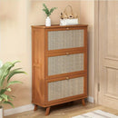 Armário de Sapatos de Bambu 3 Portas + 1 Ano de Garantia