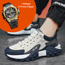 Tênis Ortopédico Airline + Relógio à Prova D'água