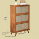 Armário de Sapatos de Bambu 3 Portas + 1 Ano de Garantia