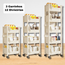 Kit 3 Carrinhos Organizadores Multifuncionais-  Espazie