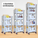 Kit 3 Carrinhos Organizadores Multifuncionais-  Espazie