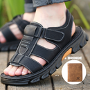 Sandália de Couro Premium Masculina - Fortallo + BRINDE: Carteira de Couro
