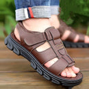 Sandália de Couro Premium Masculina - Fortallo + BRINDE: Carteira de Couro